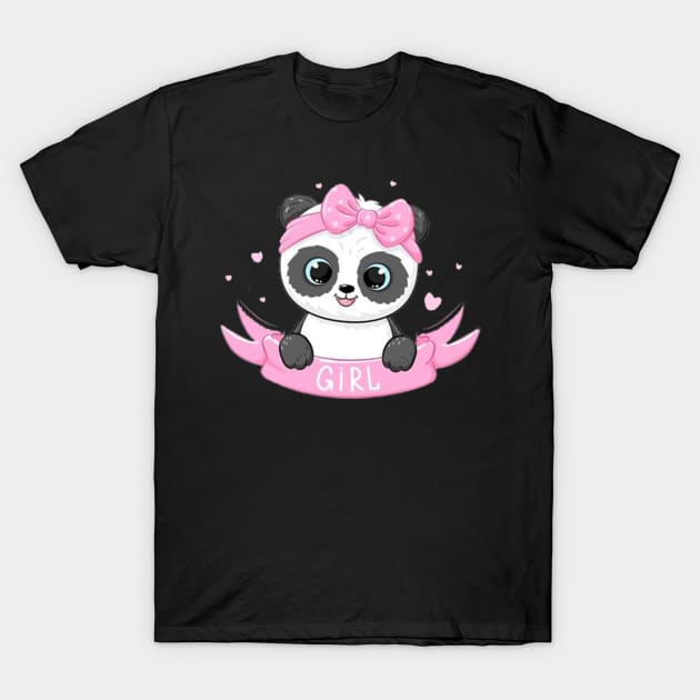 Baby girl panda T-Shirt by World Famous Pandas